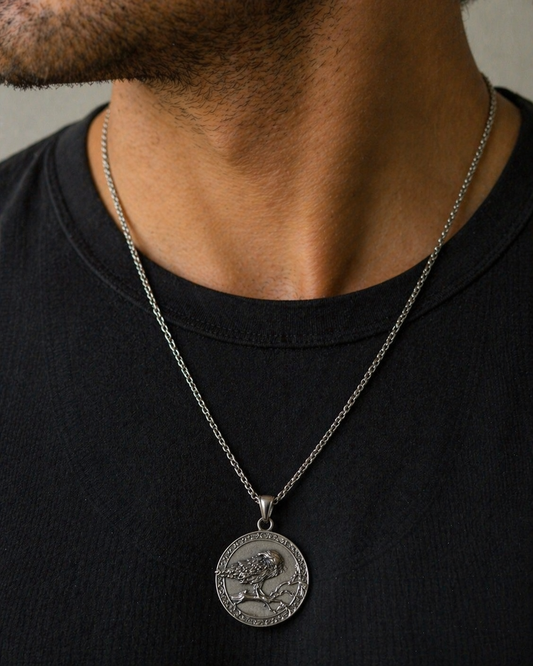 Norse/Viking symbolism Necklace-Odin Ravin Necklace