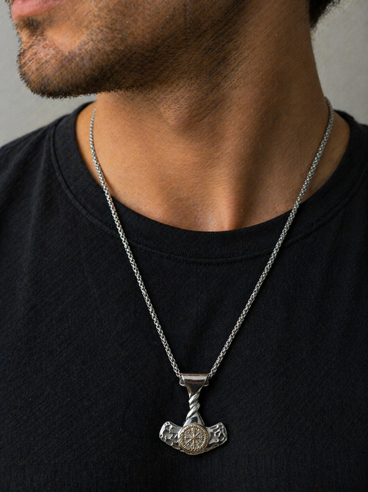 Norse/Viking symbolism Necklace-Viking weapon + symbol