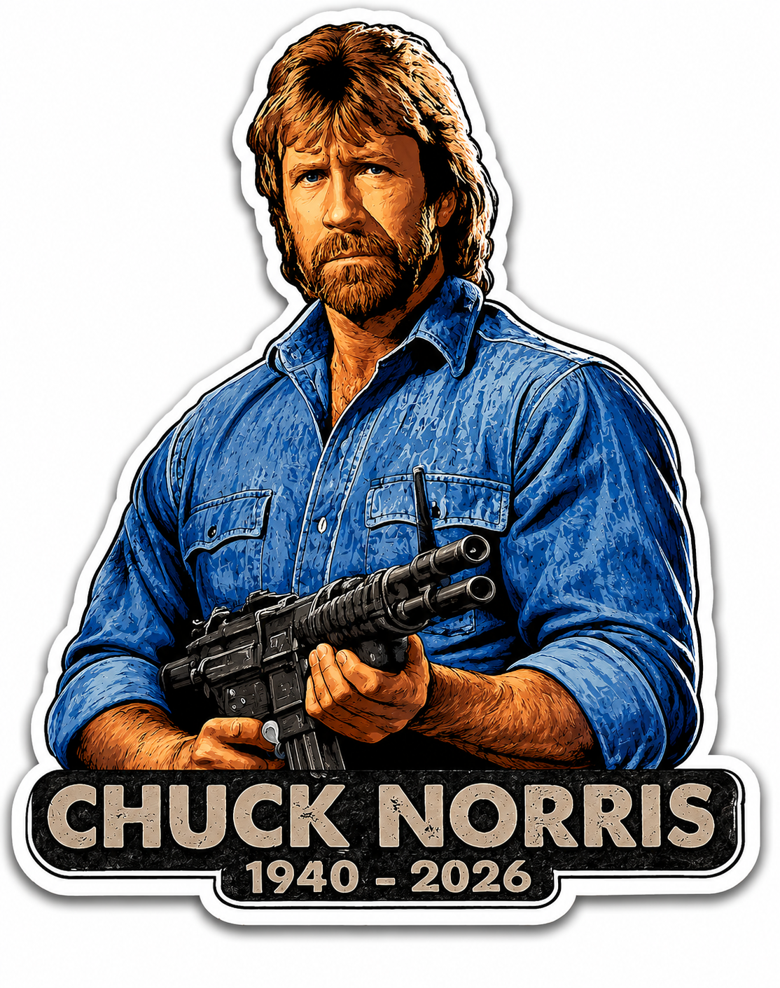 5" x 5" Chuck Norris Sticker