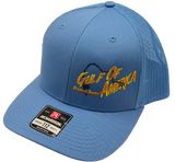 Gulf Of America Hat- Trucker Richardson Mesh Hat Blue