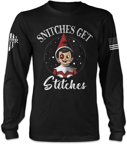 (New Release) Snitches Get Stitches Christmas Long Sleeve T-Shirt - (Pre Sale) Read Description.