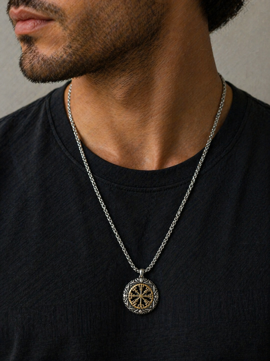 Norse/Viking symbolism Necklace-Vegvísir Viking Compass Necklace