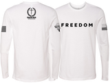 (New Release) LS White Freedom Charlie Kirk Memorial Long Sleeve T-Shirt