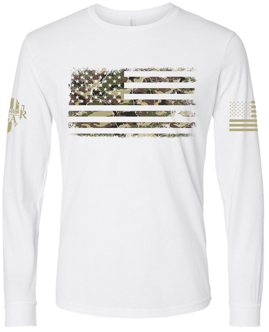 Flag Of Freedom Long Sleeve Shirt-Form Fitting