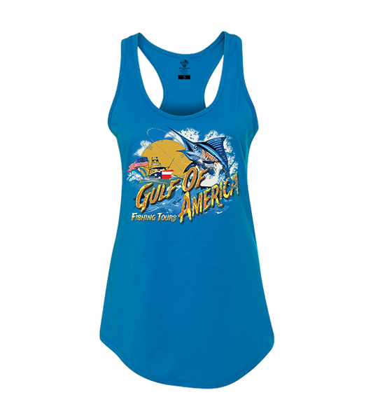 (New Release) Gulf Of America Women Racer Back Tank Top, Comfortable, and Premium Quality